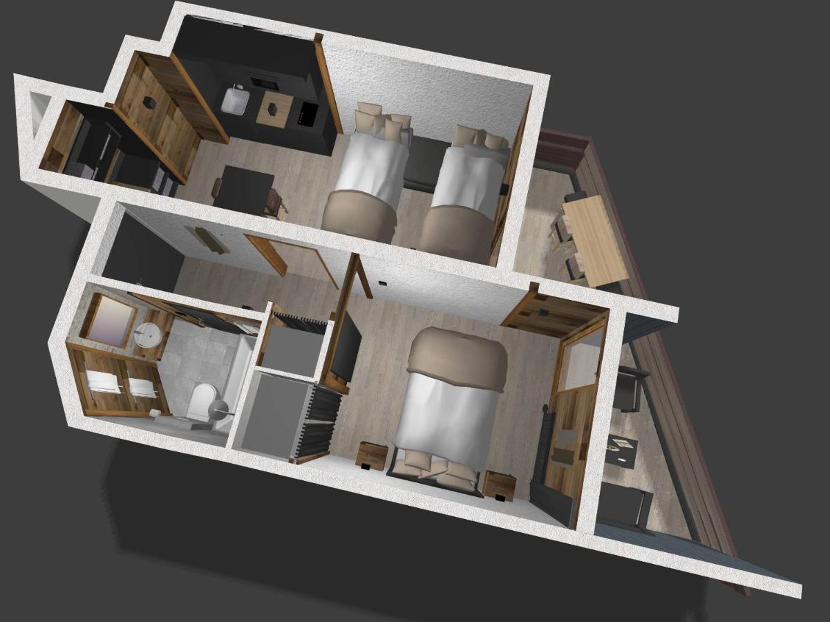 Les Cerfs - Appartement & Studio - Anzère Exteriör bild