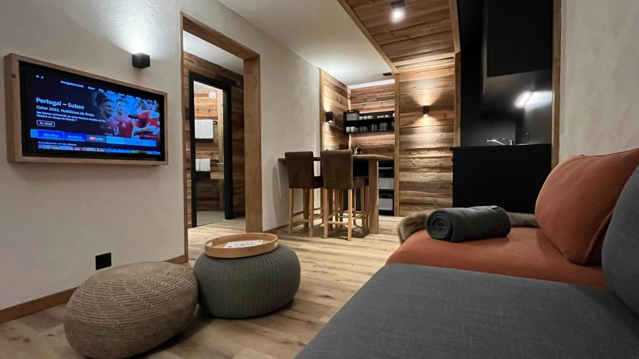 Les Cerfs - Appartement & Studio - Anzère Exteriör bild