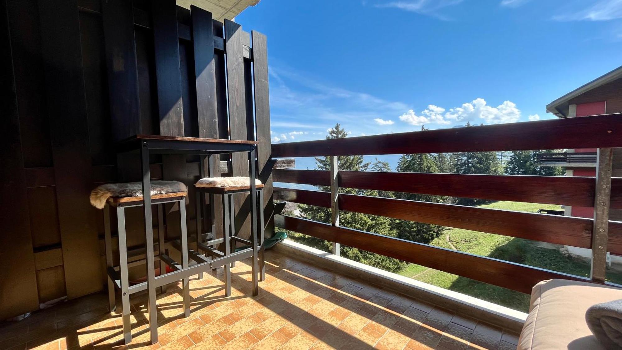 Les Cerfs - Appartement & Studio - Anzère Exteriör bild